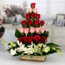 A romantic bouquet of soft pink roses